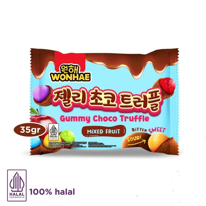 Gambar PERMEN COKLAT KOREA WONHAE GUMMY CHOCO TRUFFLE MIXED FRUIT 35GR dari LATTEBLESS undefined Tokopedia