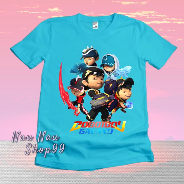Gambar Kaos baju anak boboiboy keren - Biru Muda, XL dari Nainau shop 99 undefined Tokopedia