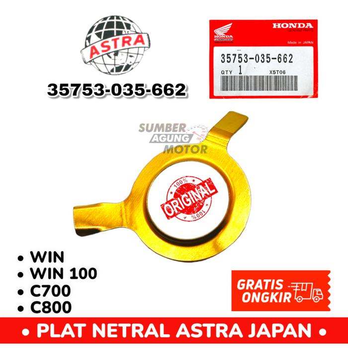 Gambar PLAT NETRAL ROTOR NEUTRAL WIN C700 C800 TEMBAGA KUNINGAN ORI NOS 35753 dari Sumber Agung Motor undefined Tokopedia