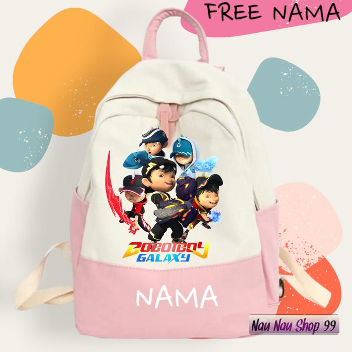 Gambar (FREE NAMA) TAS RANSEL ANAK BOBOIBOY SABLON DTF TERBAIK - pink, All Size dari Nainau shop 99 undefined Tokopedia