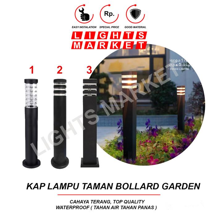 Gambar Kap Lampu Taman Bollard Garden Lamp Outdoor 80cm - Model 2  dari LIGHTS MARKET undefined Tokopedia