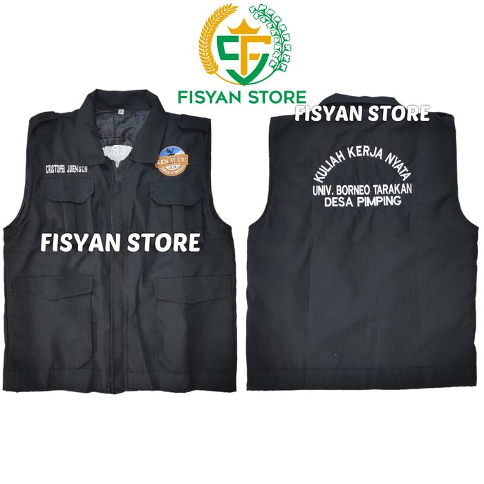 Gambar Rompi KKN | Rompi PKL | Rompi Kegiatan Lapangan | Rompi Lapangan - Hitam, XXL dari Fisyan Store undefined Tokopedia