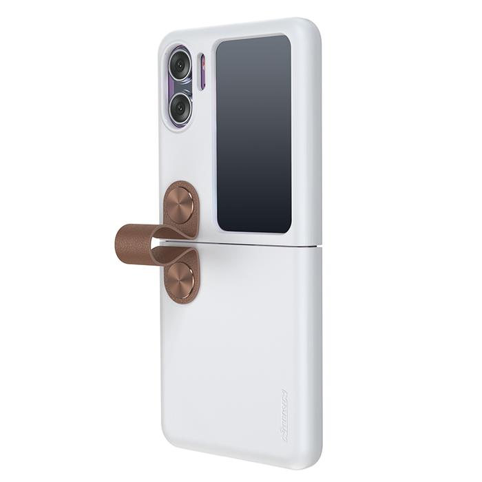 Gambar Case Oppo Find N2 Flip 5G NILLKIN Flex Flip Finger Strap Casing - White dari Grandepath undefined Tokopedia