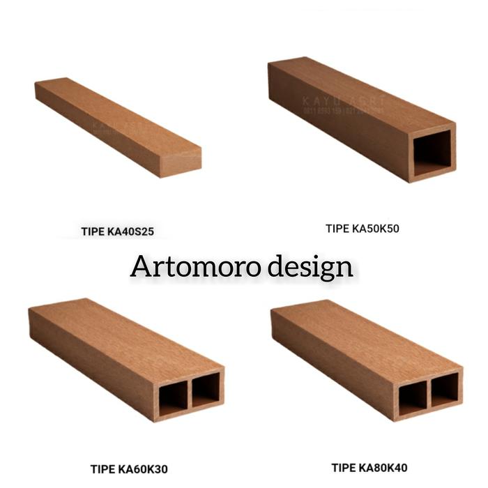 Gambar KISI-KISI WPC/PARTISI Panjang 4m - COFFEE, KA100K50B dari Artomoro design undefined Tokopedia