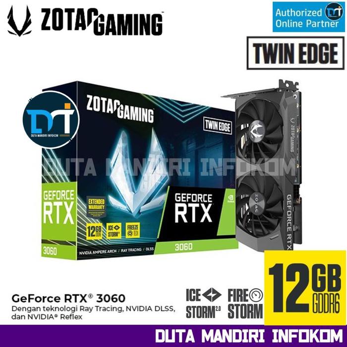 ZOTAC GAMING GeForce RTX 3060 Twin Edge 12GB GDDR6 di Duta Mandiri  Infokom Tokopedia