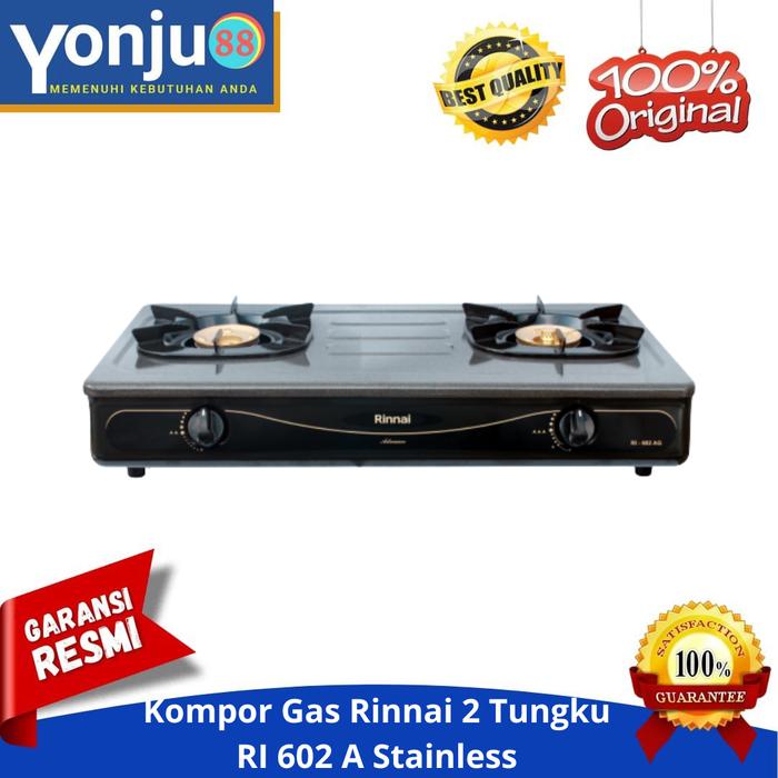 Jual Kompor Gas Rinnai RI-602BGX Kompor Gas Dua Tungku - Kota Bekasi -  Yonju88 | Tokopedia