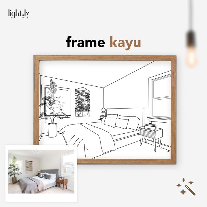 Gambar [Custom] lukisan Lampu cahaya light art box LED - kayu dari light.ly craft undefined Tokopedia