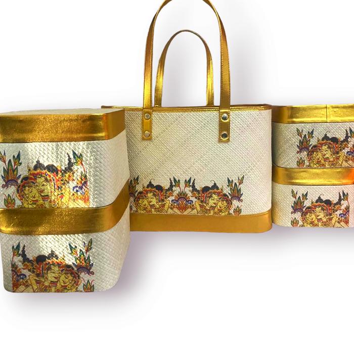 Gambar Set tas keben anyaman pandan isi 4 - 3 dari Ginkakebaya undefined Tokopedia