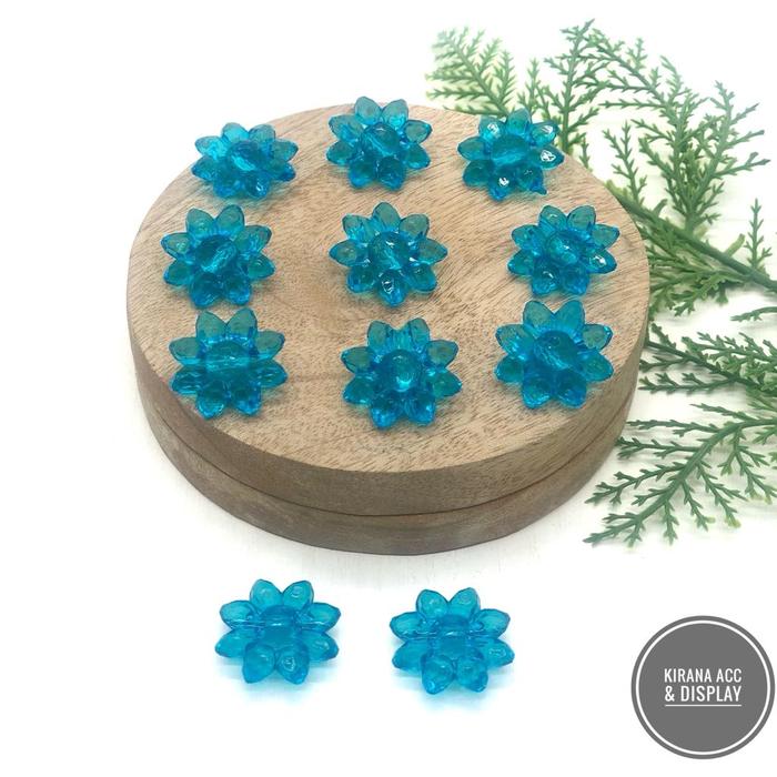 Gambar 450 gr Manik Mote Transparan Bunga Matahari Kancing 30mm - Merah dari Kirana Accessories & Display undefined 5 Tokopedia