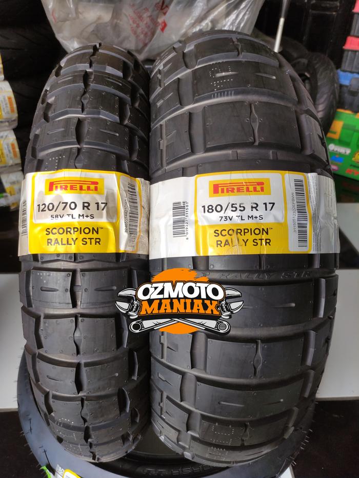 Jual Paket Ban Pirelli Scorpion Rally STR 120/70-17 & 180/55-17 (Import ...