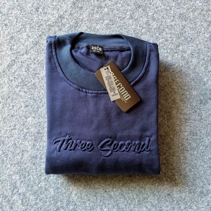 Gambar Sweeter 3second Premium Embos - navy dari AWESOME STORE SOLO undefined Tokopedia