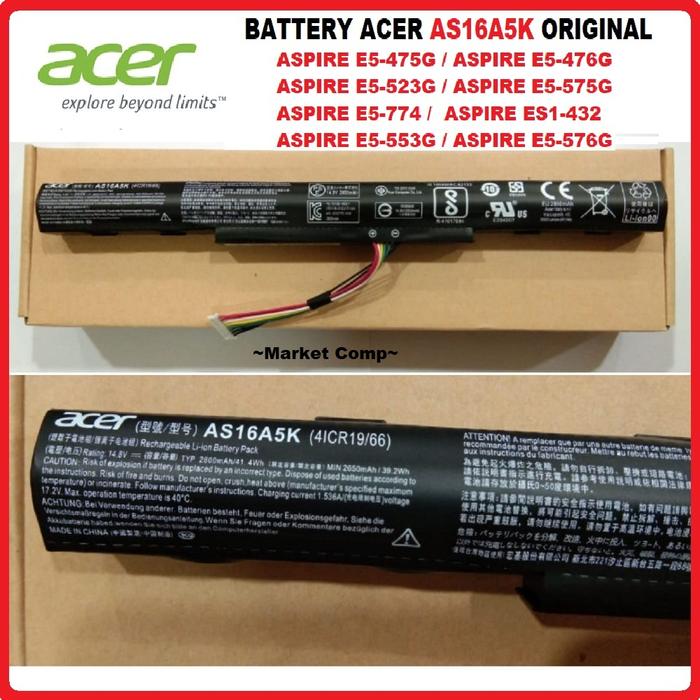 Gambar Baterai Laptop Acer Aspire E14 E5-476G E5 476 E5-476 E5 475 E5 523G dari Market Computer_NEW undefined Tokopedia