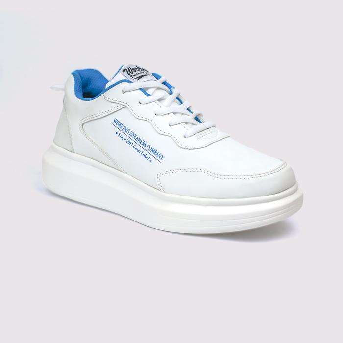 Gambar Sepatu Wanita Sneakers Korea Murah Keren Trendy, Putih Biru Orange T16 - Biru, 36 dari Gee Footwear undefined Tokopedia