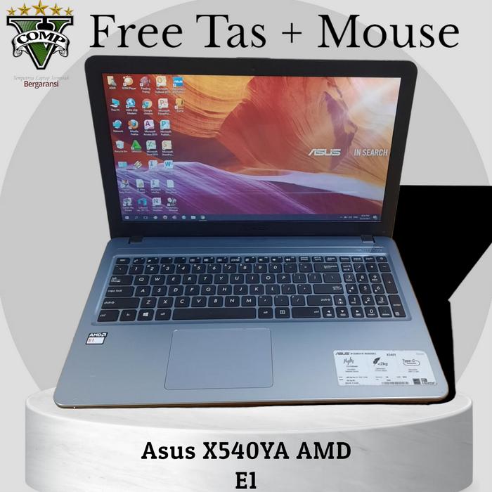 Jual Laptop Asus X540YA, Amd E1-7010, SSD 256gb, Ram 2gb, VGA Amd 
