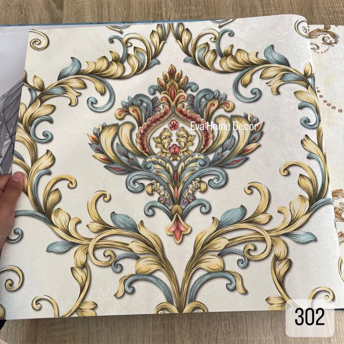 Gambar Wallpaper Vinyl Premium Ruang Tamu Kamar Motif Classic Mewah - 302 dari Eva Home Decor 2 undefined Tokopedia