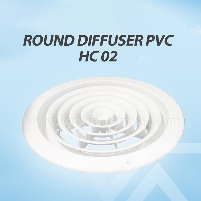 Gambar PLASTIC AIR GRILLE EXHAUST FAN Round DIFFUSER Bulat 4 6 8 inch Plastik - HC 02 6" dari HVAC Jakarta undefined Tokopedia
