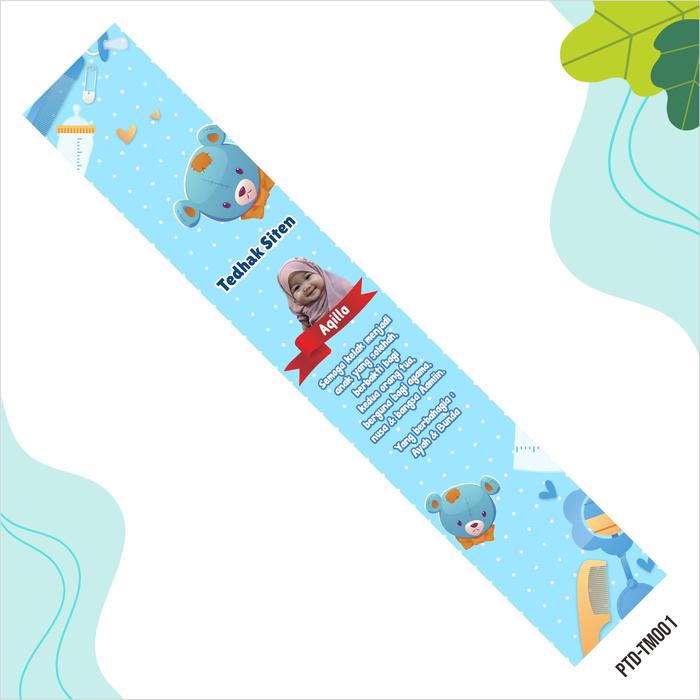 Gambar Paperbelt Tedhak Siten - Label Box Bento Tedhak Siten - Sleeve Nasi Ku - PTD-TM008, 5x24cm dari Picstory undefined 5 Tokopedia