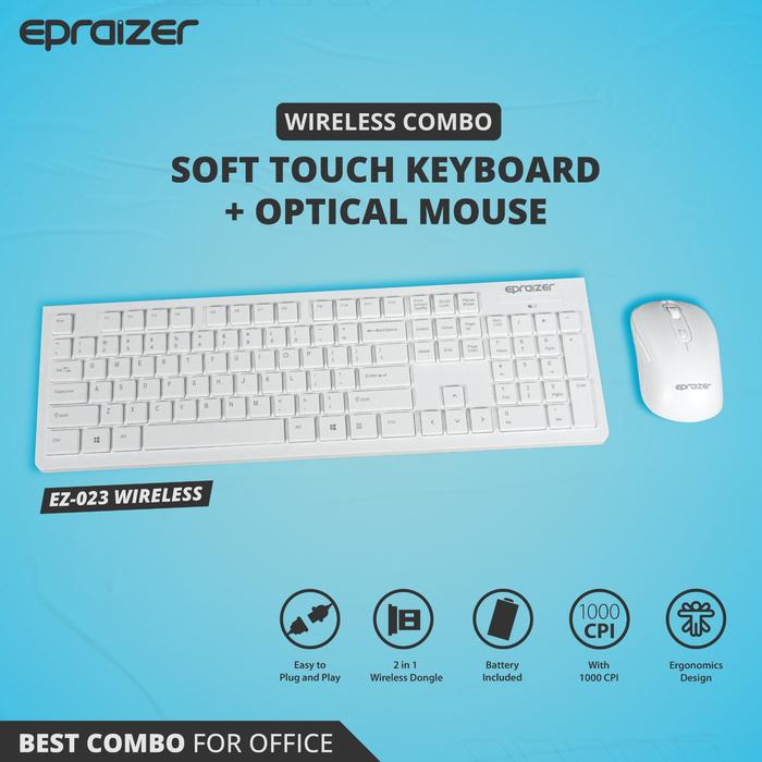 Gambar Mouse keyboard Epraizer EZ-023 Wireless - Putih dari PT.SEMPURNA UTAMA undefined Tokopedia