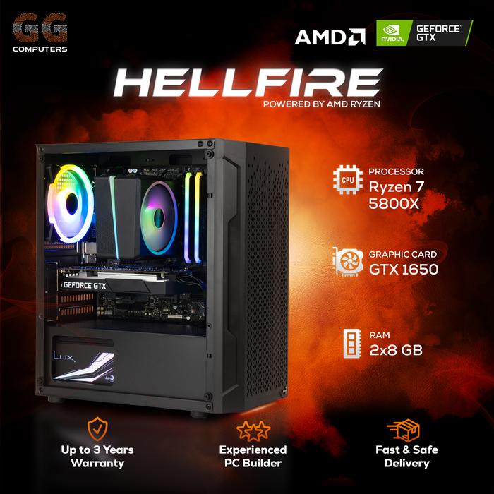Jual PC Gaming AMD Ryzen 5800X GTX 1650 4GB 256GB NVMe