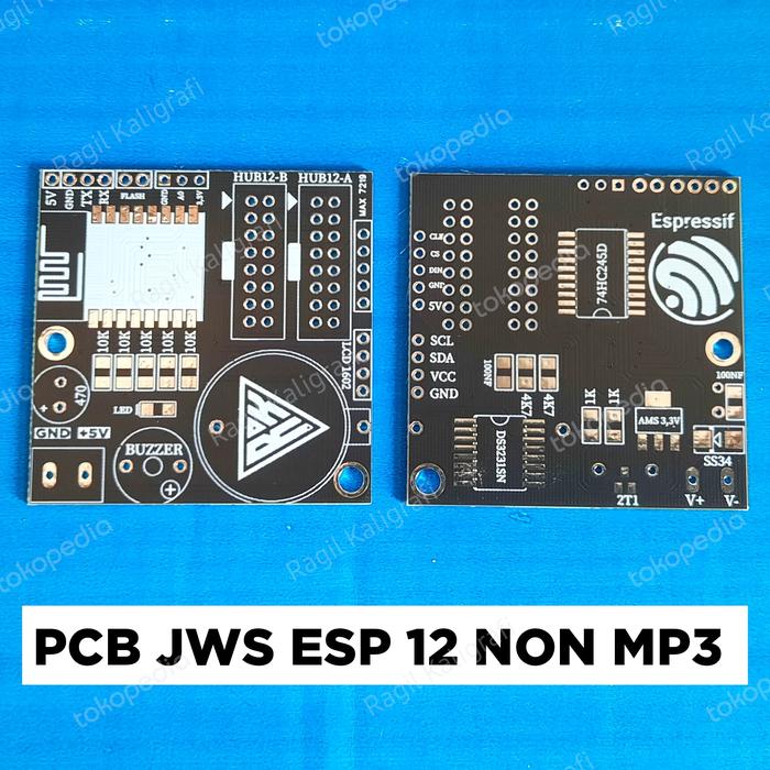 Gambar PCB JWS ESP 12F PCB JWS ESP8266 PCB JWS P10 SINGLE COLOR PCB JWS 2 HUB - NON MP3 dari Ragil kaligrafi undefined Tokopedia