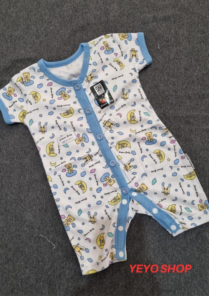 Gambar Setelan Baju Bayi / Jumper Bis Tengah Usia 0-9 Bulan - Biru Muda, 0-3 Bulan dari YeYoShop undefined Tokopedia