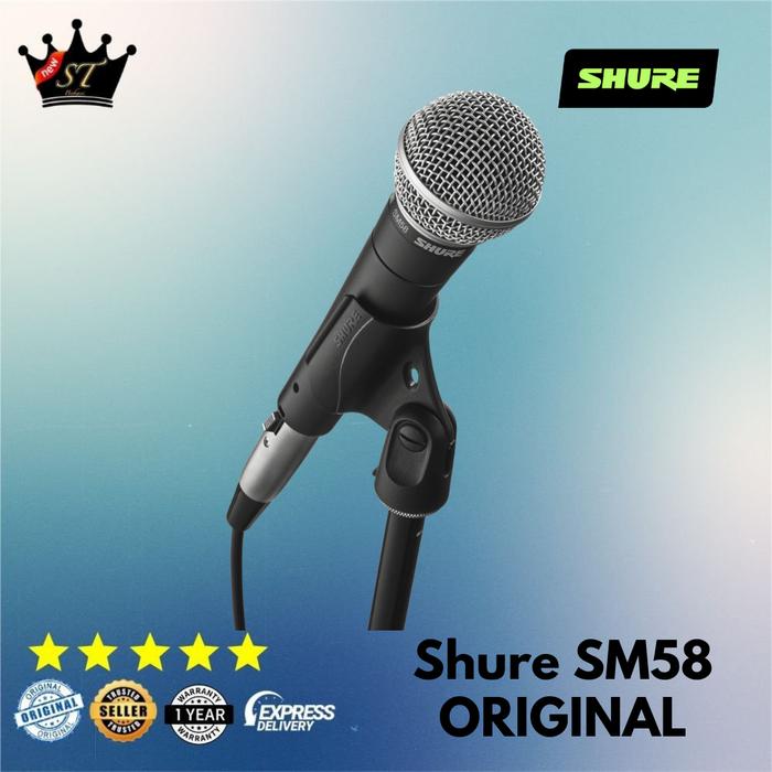 Gambar Shure SM58 SM 58 SM-58 Cardioid Dynamic Vocal Microphone Original dari Liman Jaya Audio undefined Tokopedia