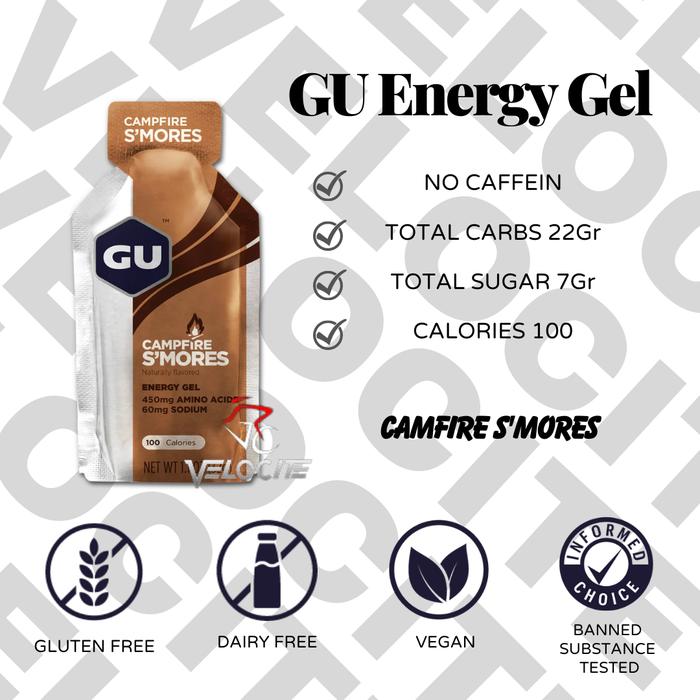 Gambar GU Energy Gel Electrolyte Pre Workout GUGEL Suplemen lari sepeda - Campfire dari Velociteid undefined Tokopedia