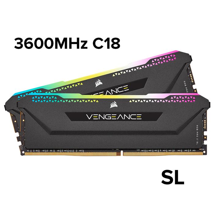 Promo CORSAIR VENGEANCE RGB PRO SL 16GB (2x8GB) DDR4 DRAM 3600MHz
