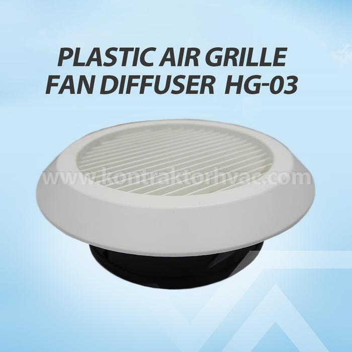 Gambar PLASTIC AIR GRILLE EXHAUST FAN Round DIFFUSER Bulat 4 6 8 inch Plastik - HG 03 200 MM dari HVAC Jakarta undefined Tokopedia