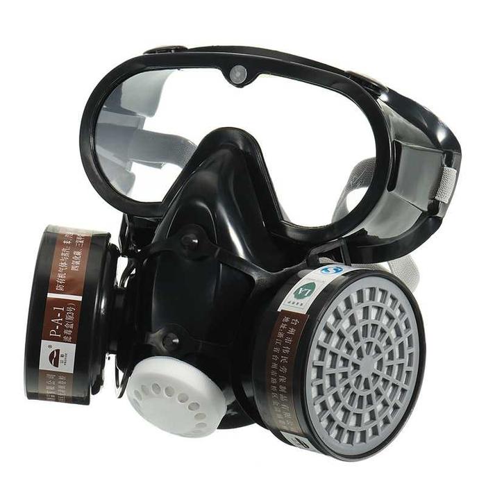 Gambar Masker Gas Respirator Full Face Chemical Fogging Lab Safety Mask - Masker Fullset dari Taffhome Store undefined Tokopedia