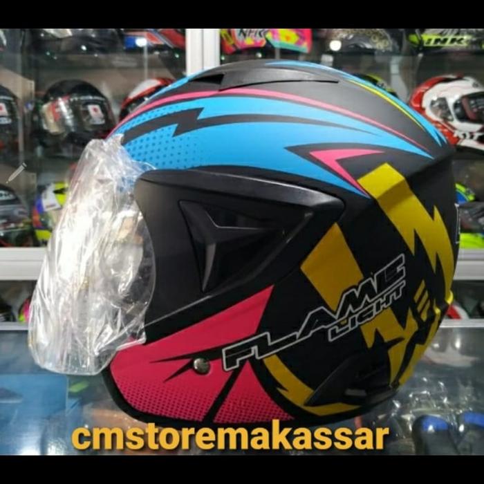 Gambar Helm GT Zone Motif Leopard SNI Helm Dewasa Keren Murah dan Berkualitas - Flame dari Cmstoremakassar undefined Tokopedia