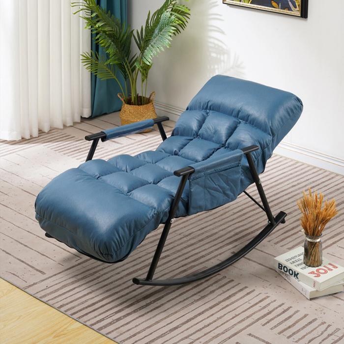 Gambar Kursi SOFA Goyang Lipat 180 derajat Anti Coretan dan Air - Dark Blue dari Hansa_com undefined Tokopedia