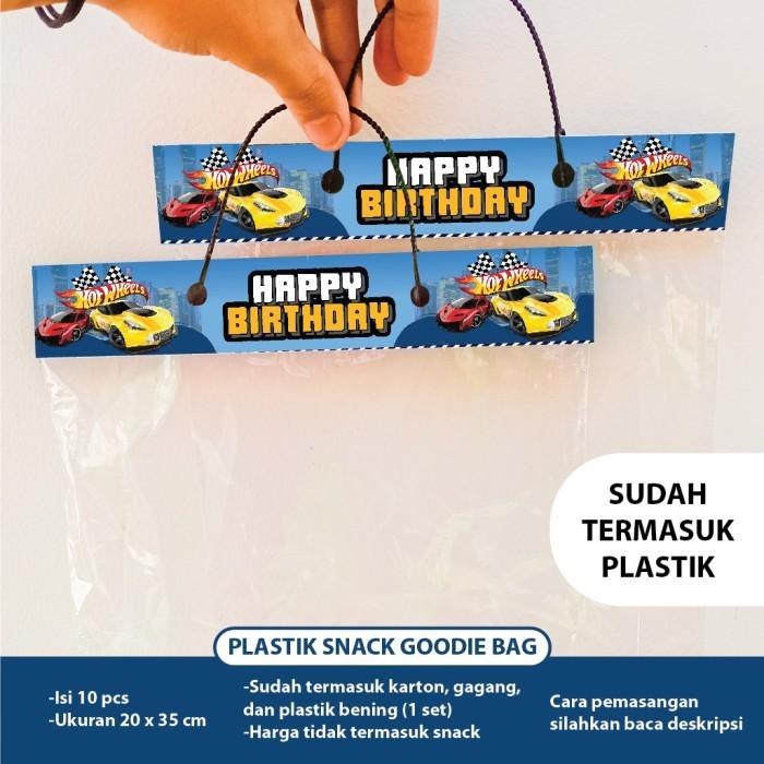 Gambar PLASTIK GOODIE BAG HOT WHEELS TAS HAPPY BIRTHDAY DEKORASI HIASAN MOBIL - Plastik Snack dari Scarllet Party undefined Tokopedia