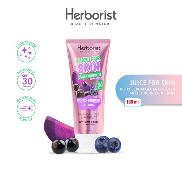 Gambar Herborist Juice For Skin Gluta Booster Lotion Serum SPF 30 PA+++ 180ml - MixBerries&Taro dari Herborist Natural Care ID undefined Tokopedia