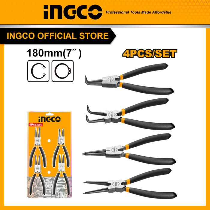 Gambar TANG CIRCLIP SET 4PCS INGCO HCCPS01180 dari INGCO INDONESIA undefined Tokopedia