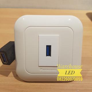 Gambar MODUL SAKLAR USB CHARGER CHARGING + frame PANASONIC Wide Series/OUTLET - USB DATA KABEL dari Warehouse LED undefined Tokopedia