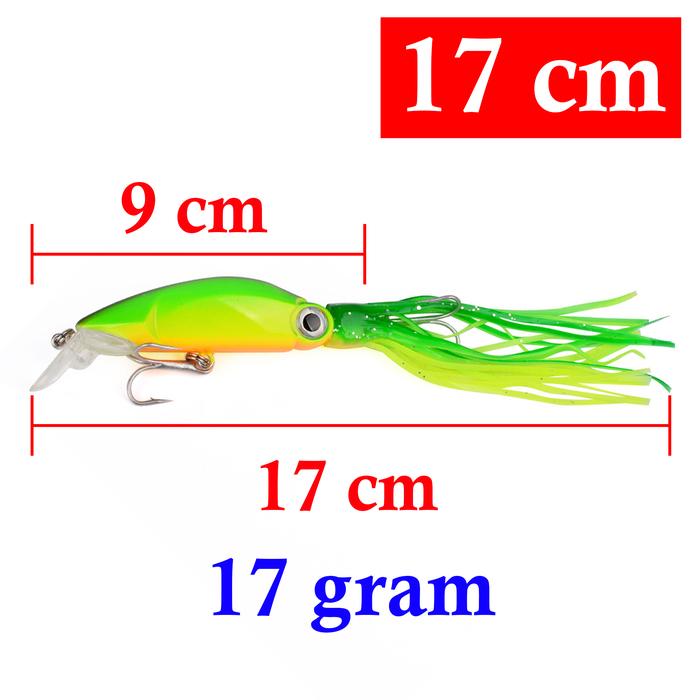 Gambar Minnow Cumi Umpan Casting Trolling Pelagis - Hijau 17cm dari Timor Gear ID undefined Tokopedia