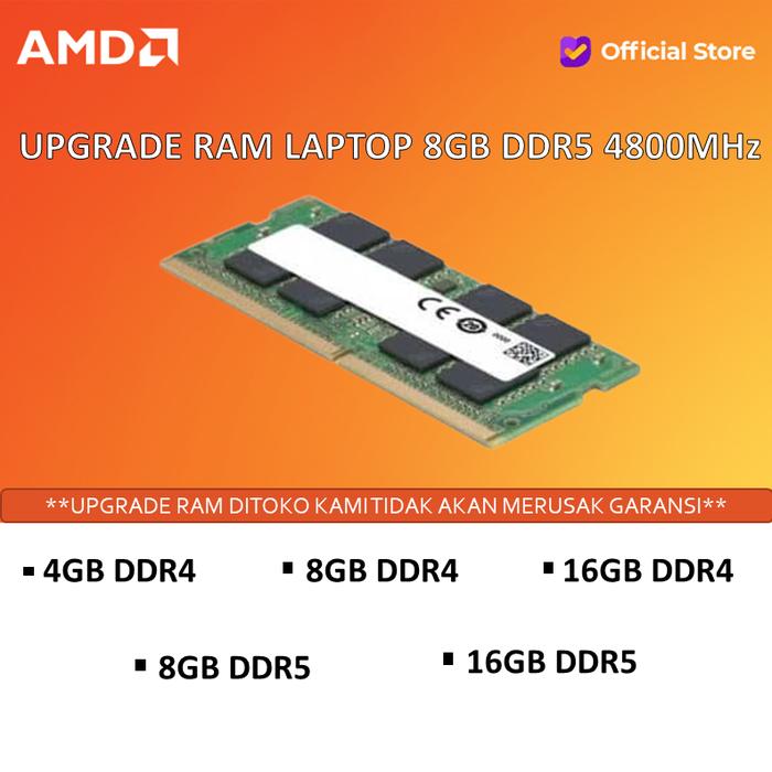 Gambar Upgrade RAM 4GB/8GB/16GB khusus untuk pembelian laptop ditoko kami - 8GB DDR5 dari AMD Official Store undefined Tokopedia