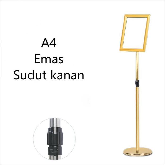 Gambar A4 Standing Sign Frame Stainless Standing Welcome Sign Standing Frame - A4-emas dari Penny-Y undefined Tokopedia