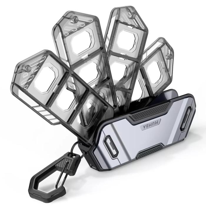 Gambar Mumba Portable Case Game Cards / Catridge 12 in 1 Nintendo Switch - Silver Calx dari turn back tech undefined Tokopedia