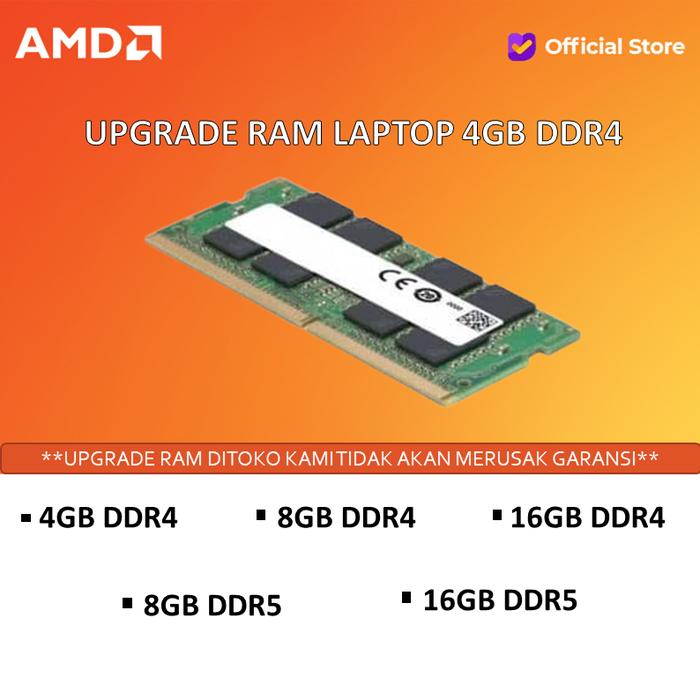 Gambar Upgrade RAM 4GB/8GB/16GB khusus untuk pembelian laptop ditoko kami - 4GB DDR4 dari AMD Official Store undefined Tokopedia