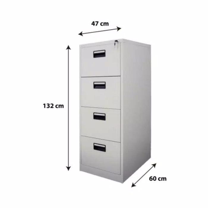 Jual FILING KABINET 4 SUSUN LEMARI BESI RAK BUKU FILING CABINET 4 LACI ...