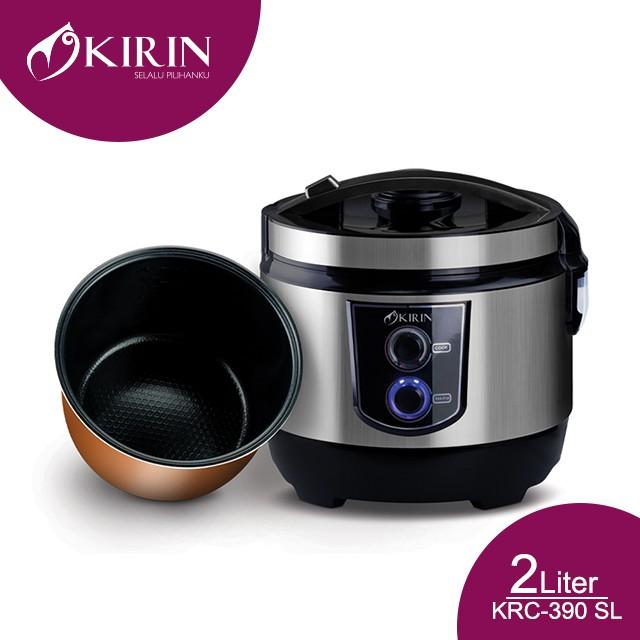 Gambar RICE COOKER KIRIN KRC 390 Rice Cooker 3in1 Kapsitas 2 Liter PANCI KERAMIK - HITAM - SILVER dari TOKO JAWA ELECTRIK undefined Tokopedia