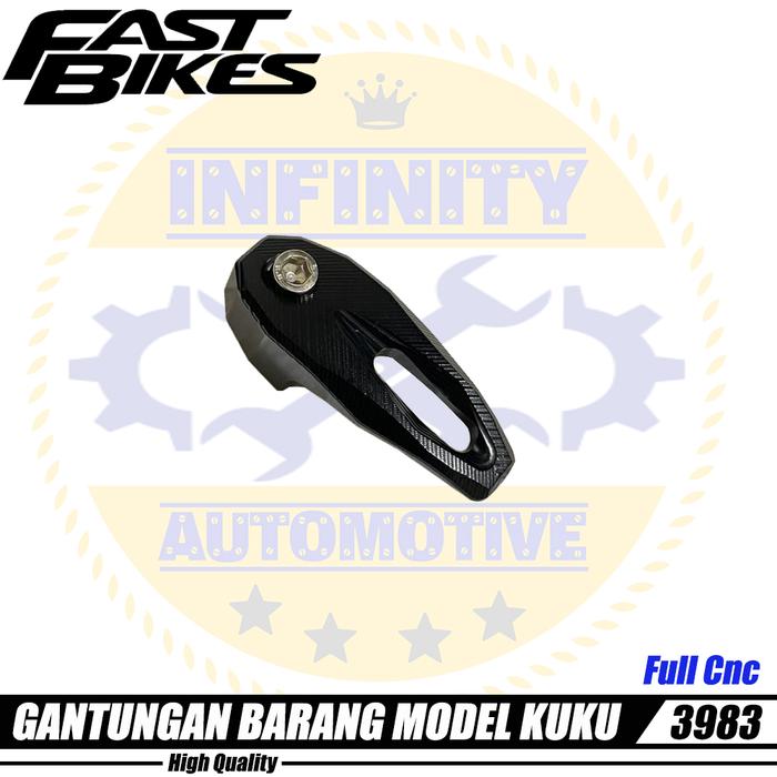 Gambar Gantungan Barang Fastbikes Model Kuku 3983 Full Cnc Fast Bikes Univers - Hitam dari Infinity Automotive undefined Tokopedia