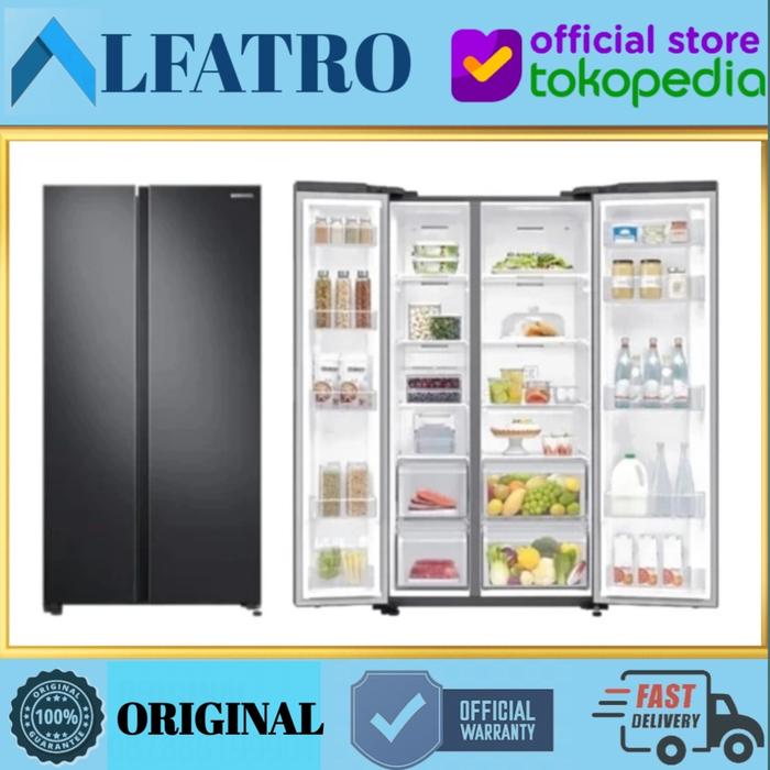 Gambar SAMSUNG KULKAS RS62R5041B4 SIDE BY SIDE 700L / 647L INVERTER RS62 dari ALFATRO undefined Tokopedia
