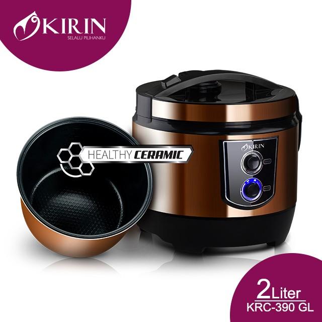 Gambar RICE COOKER KIRIN KRC 390 Rice Cooker 3in1 Kapsitas 2 Liter PANCI KERAMIK - HITAM - GOLD dari TOKO JAWA ELECTRIK undefined Tokopedia