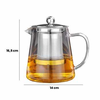 Gambar Teko Kaca Teh Tahan Air Panas Dengan Saringan Teh Teapot Pitcher Tea - 1300 ml Bulat dari RUMAH PERKAKAS 47 undefined Tokopedia