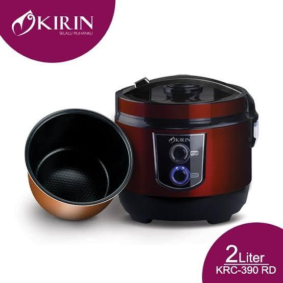 Gambar RICE COOKER KIRIN KRC 390 Rice Cooker 3in1 Kapasitas 2 Liter PANCI KERAMIK - GOLD - RED dari TOKO JAWA ELECTRIK undefined Tokopedia