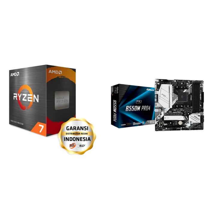 Promo Promo Bundle Asrock B550M Pro4 AM4 + AMD Ryzen 7 5700X