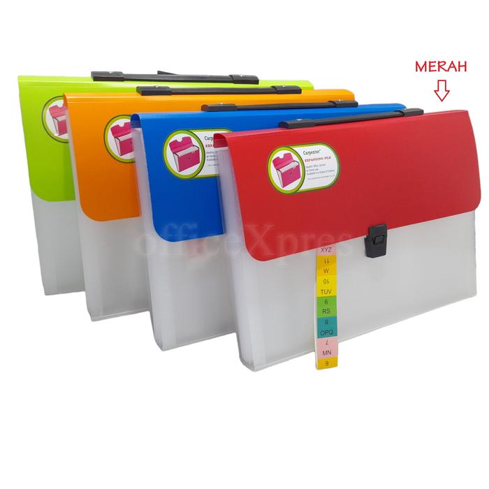 Gambar Expanding File F4 / Map Sekat / Expanding Dokumen File 9217 / Map File - Merah dari officeXpres undefined Tokopedia